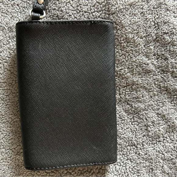 Calvin Klein Black Wristlet, Card Holder, Wallet with Button Snap - Picture 5 of 6